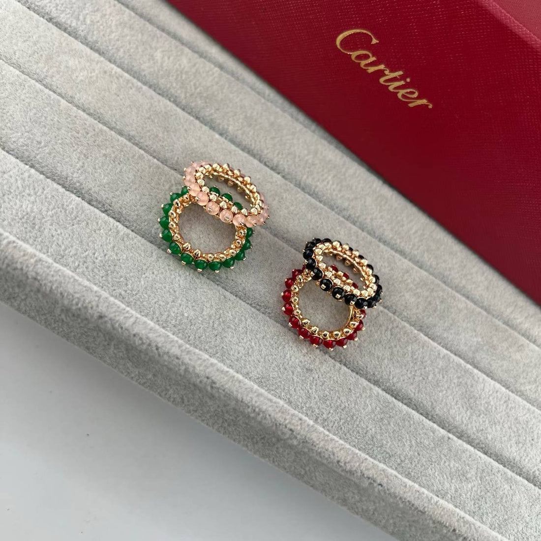 ¡®Aura Jewels¡ ROSE GOLD AGATE RIVET RING ASIA LIMITED EDITION