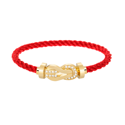 ¡®Aura Jewels¡¯CHANCE LARGE 8 FIGURE BUCKLE HALF DIAMOND BRACELET GOLD