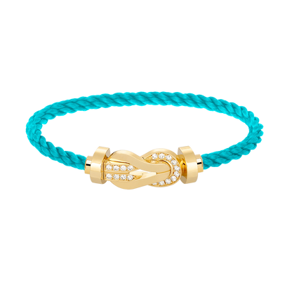 ¡®Aura Jewels¡¯CHANCE LARGE 8 FIGURE BUCKLE HALF DIAMOND BRACELET GOLD