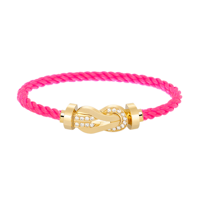 ¡®Aura Jewels¡¯CHANCE LARGE 8 FIGURE BUCKLE HALF DIAMOND BRACELET GOLD
