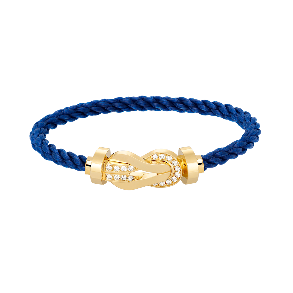 ¡®Aura Jewels¡¯CHANCE LARGE 8 FIGURE BUCKLE HALF DIAMOND BRACELET GOLD