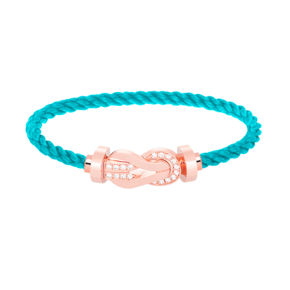 ¡®Aura Jewels¡¯CHANCE LARGE 8 FIGURE BUCKLE HALF DIAMOND BRACELET ROSE GOLD