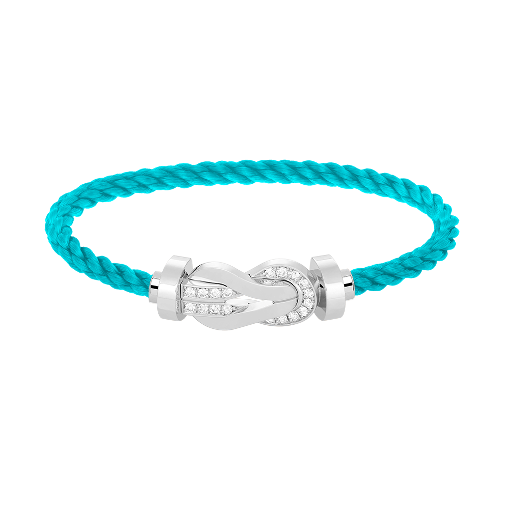 ¡®Aura Jewels¡¯CHANCE LARGE 8 FIGURE BUCKLE HALF DIAMOND BRACELET SILVER