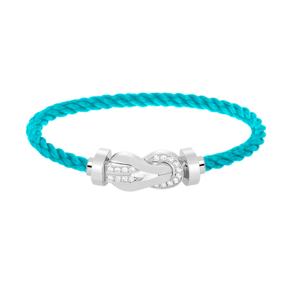 ¡®Aura Jewels¡¯CHANCE LARGE 8 FIGURE BUCKLE HALF DIAMOND BRACELET SILVER
