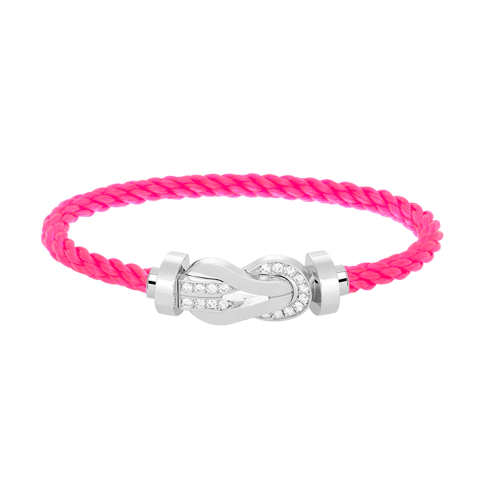 ¡®Aura Jewels¡¯CHANCE LARGE 8 FIGURE BUCKLE HALF DIAMOND BRACELET SILVER