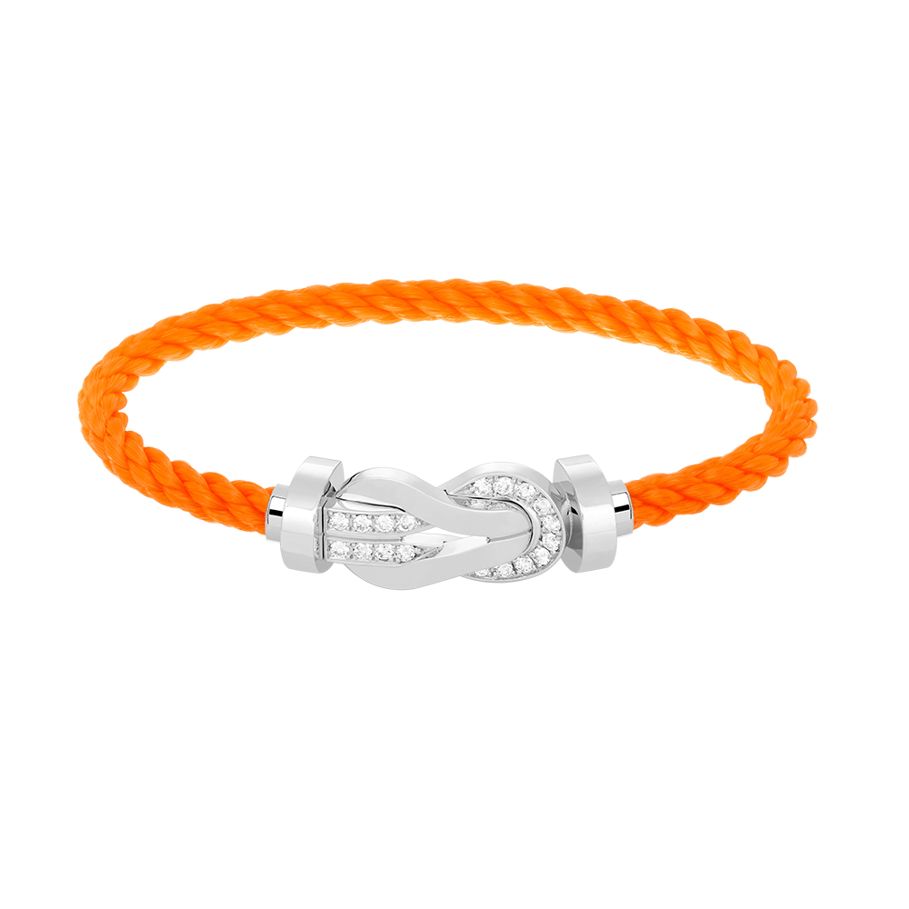 ¡®Aura Jewels¡¯CHANCE LARGE 8 FIGURE BUCKLE HALF DIAMOND BRACELET SILVER