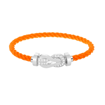 ¡®Aura Jewels¡¯CHANCE LARGE 8 FIGURE BUCKLE HALF DIAMOND BRACELET SILVER
