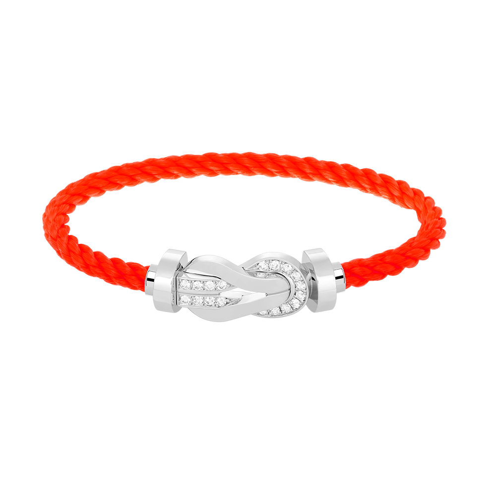¡®Aura Jewels¡¯CHANCE LARGE 8 FIGURE BUCKLE HALF DIAMOND BRACELET SILVER