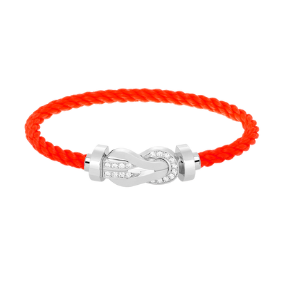 ¡®Aura Jewels¡¯CHANCE LARGE 8 FIGURE BUCKLE HALF DIAMOND BRACELET SILVER