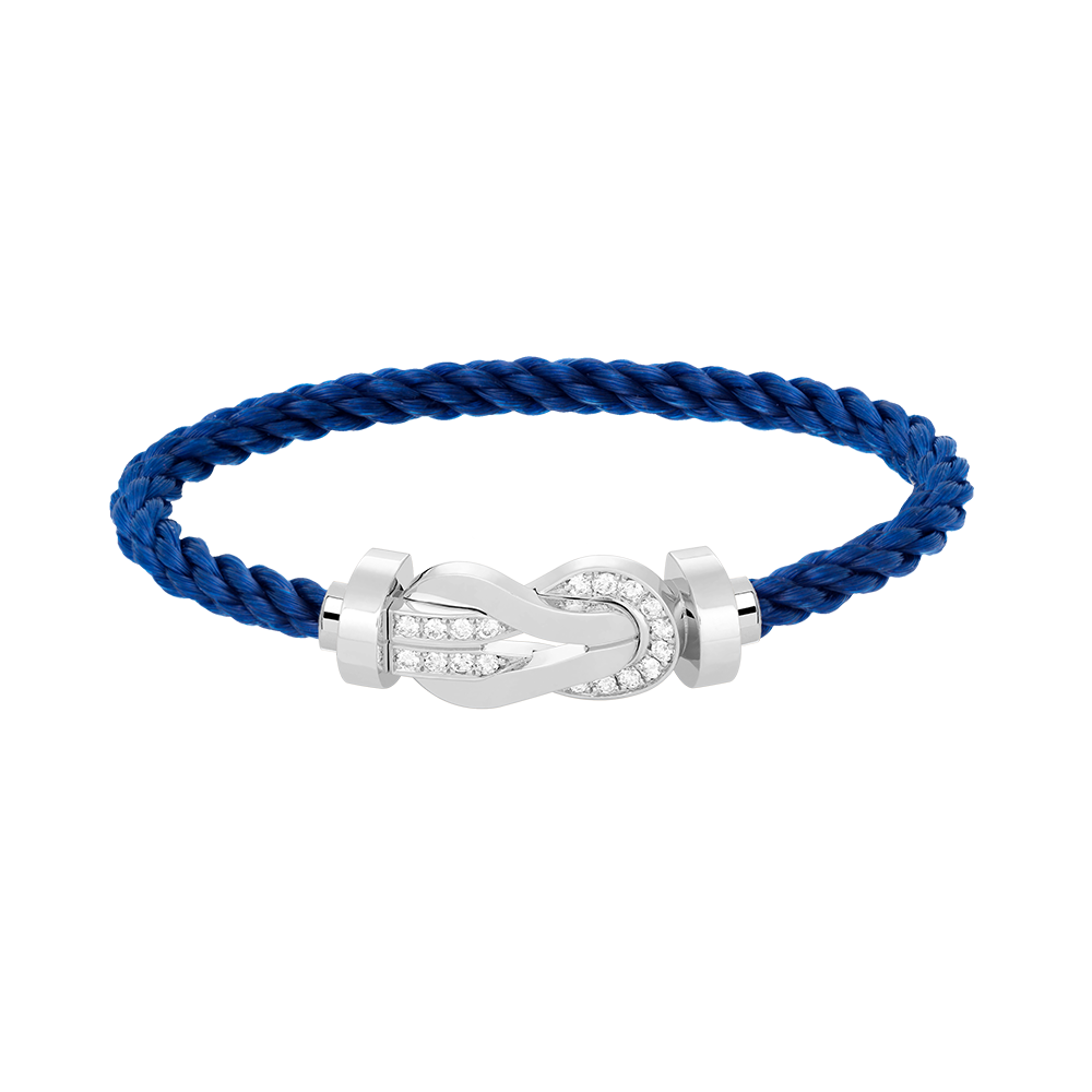 ¡®Aura Jewels¡¯CHANCE LARGE 8 FIGURE BUCKLE HALF DIAMOND BRACELET SILVER
