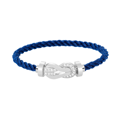 ¡®Aura Jewels¡¯CHANCE LARGE 8 FIGURE BUCKLE HALF DIAMOND BRACELET SILVER