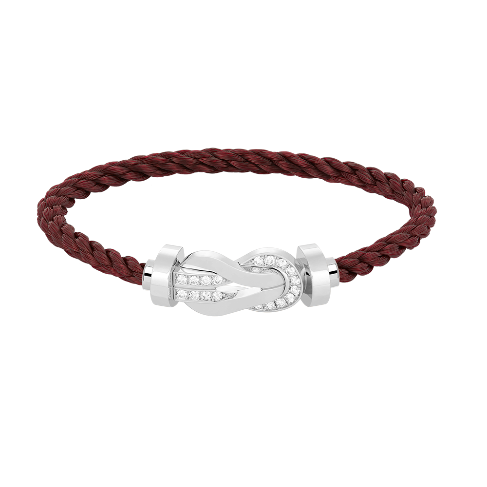 ¡®Aura Jewels¡¯CHANCE LARGE 8 FIGURE BUCKLE HALF DIAMOND BRACELET SILVER