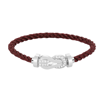 ¡®Aura Jewels¡¯CHANCE LARGE 8 FIGURE BUCKLE HALF DIAMOND BRACELET SILVER