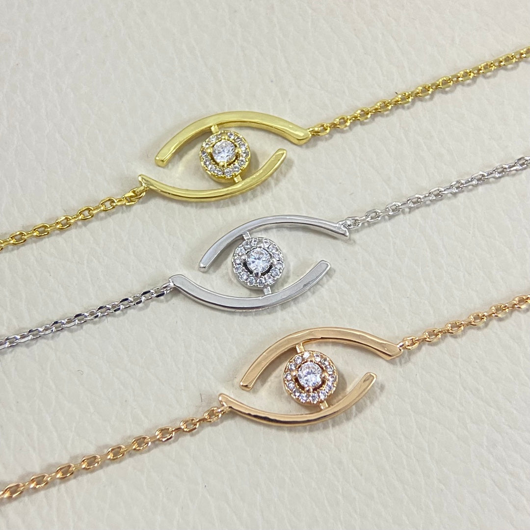 [Aura Jewels]Lucky Eye Pave-Set Diamond Bracelet