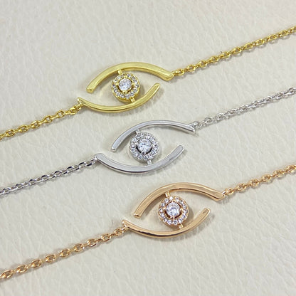 [Aura Jewels]Lucky Eye Pave-Set Diamond Bracelet