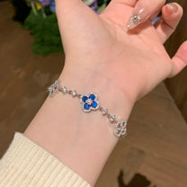[Aura Jewels] CLOVER 5 MOTIF PINK BLUE RED WHITE BRACELET
