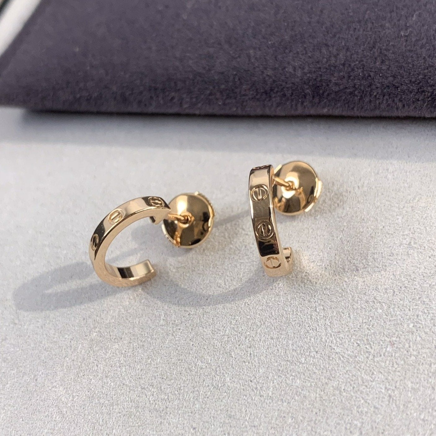 ¡®Aura Jewels¡¯LOVE EARRINGS 2.65MM PINK GOLD