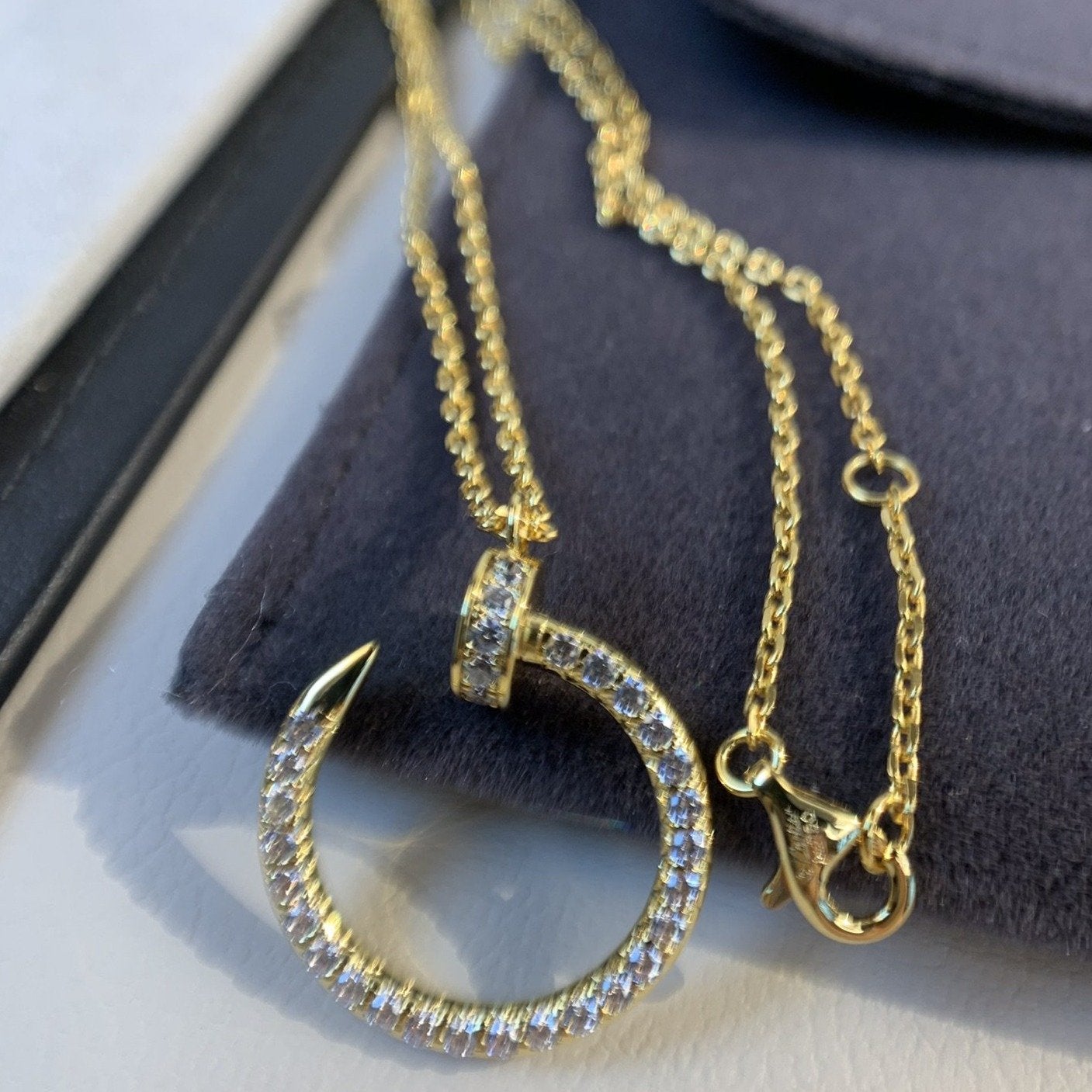 ¡®Aura Jewels¡¯JUSTE NECKLACE GOLD DIAMONDS