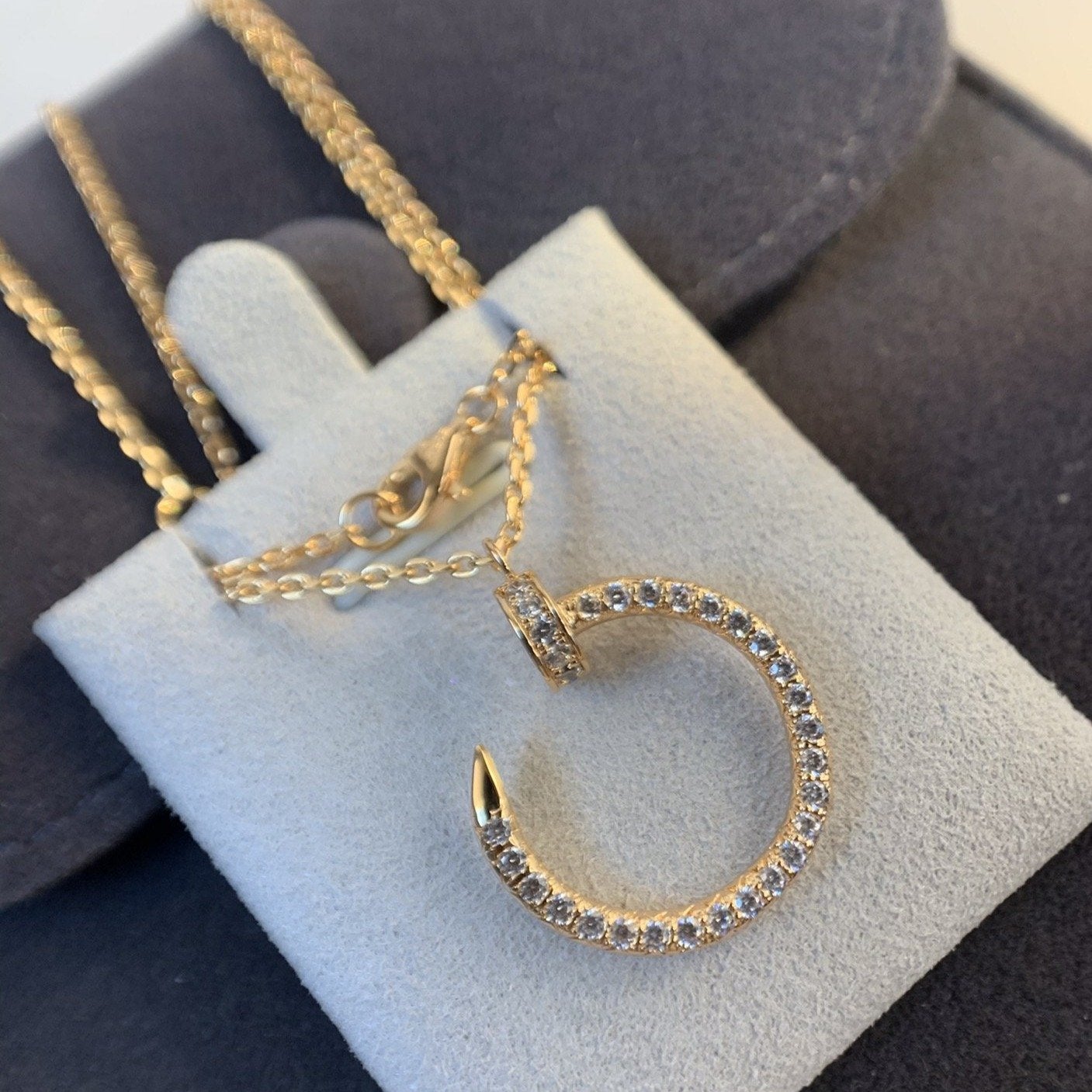 ¡®Aura Jewels¡¯JUSTE NECKLACE PINK GOLD DIAMONDS