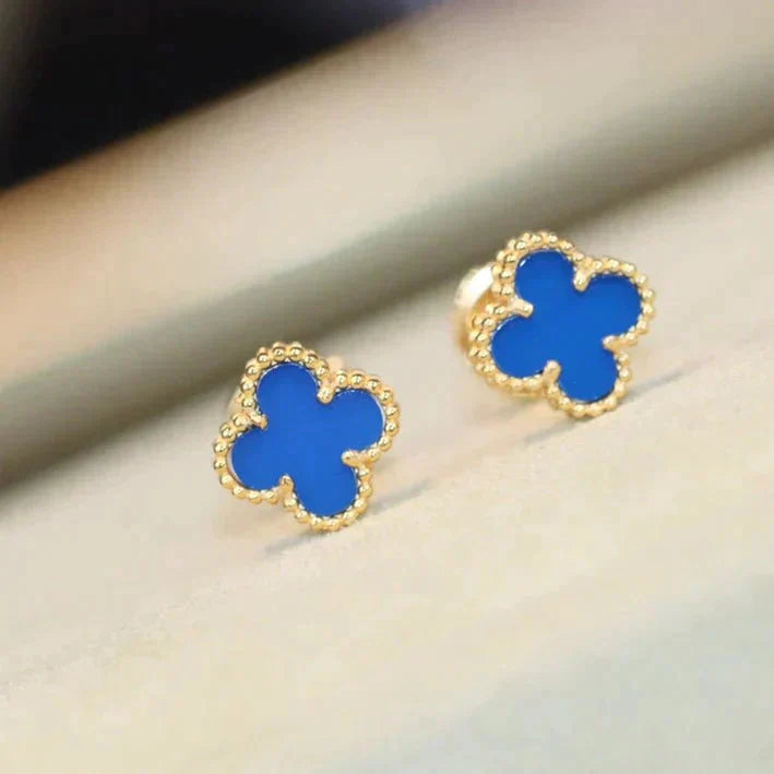 ¡®Aura Jewels¡¯CLOVER MINI 9.5MM TURQUOISE EARRINGS