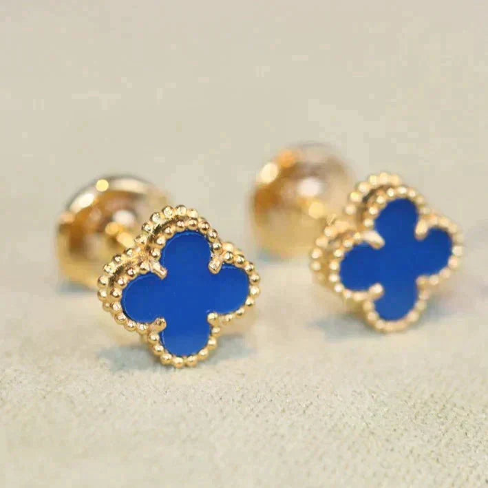 ¡®Aura Jewels¡¯CLOVER MINI 9.5MM TURQUOISE EARRINGS