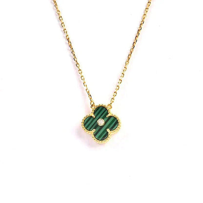 ¡®Aura Jewels¡¯CLOVER 15MM DIAMOND TURQUOISE NECKLACE