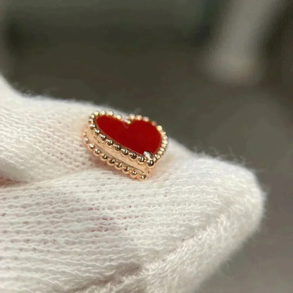 ¡®Aura Jewels¡¯HEART CARNELIAN STUD EARRINGS