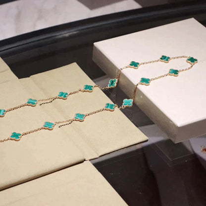 ¡®Aura Jewels¡¯CLOVER 20 MOTIFS MALACHITE GOLD