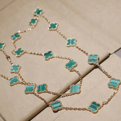 ¡®Aura Jewels¡¯CLOVER 20 MOTIFS MALACHITE GOLD