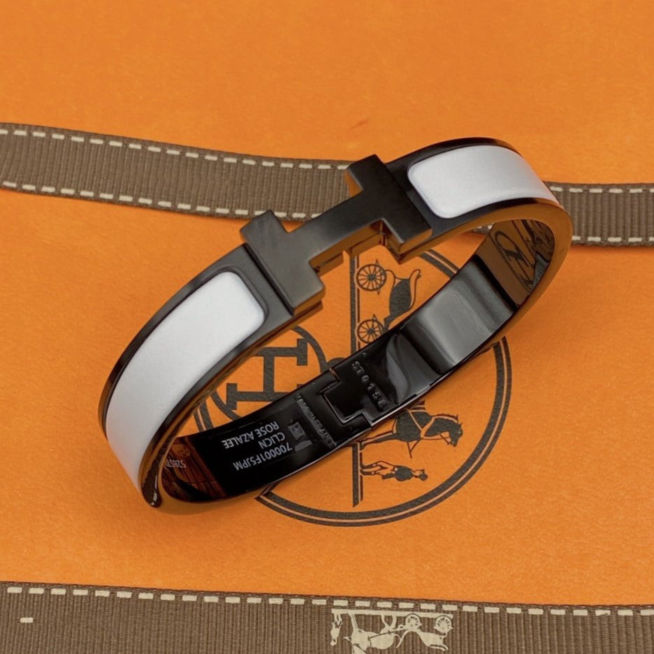 ¡®Aura Jewels¡¯H BRACELET 12MM BLACK WHITE CERAMIC