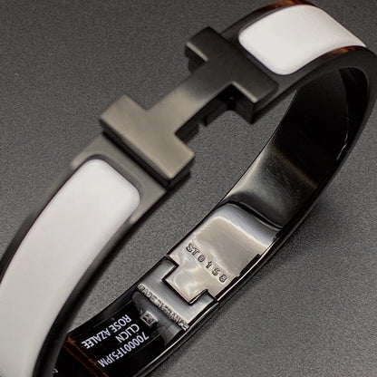¡®Aura Jewels¡¯H BRACELET 12MM BLACK WHITE CERAMIC