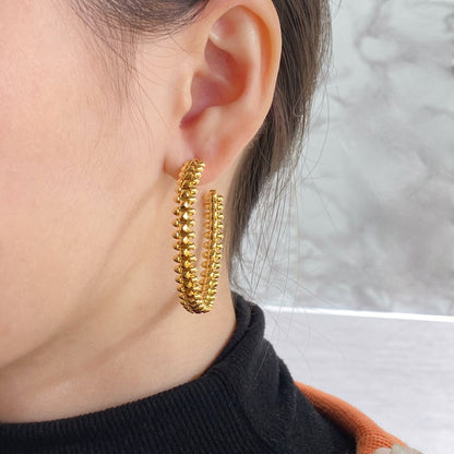 ¡®Aura Jewels¡¯CLASH LARGE HOOP EARRINGS