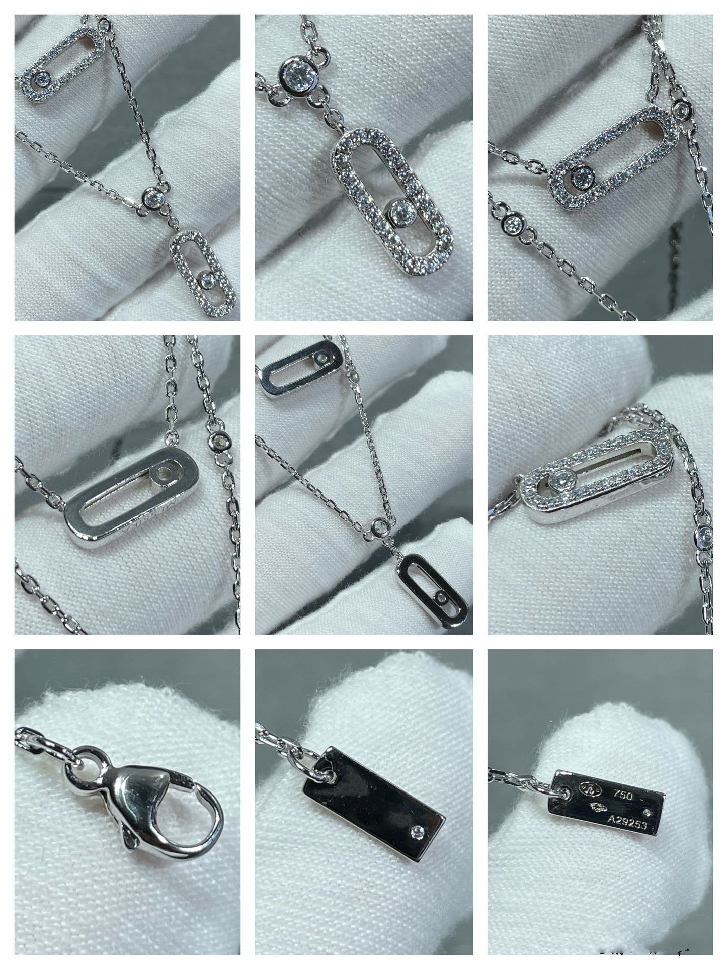 [Aura Jewels]MOVE 2 ROW DIAMOND NECKLACE