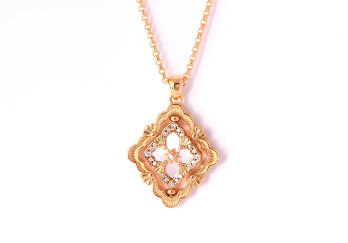 [Aura Jewels] B.C.L ENAMEL ROTATING SINGLE-DIAMOND NECKLACE£¨Various colors£©