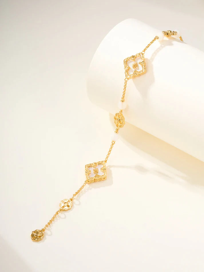 [Aura Jewels]B.C.L ENAMELED Three-Flower Bracelet£¨Trumpet)
