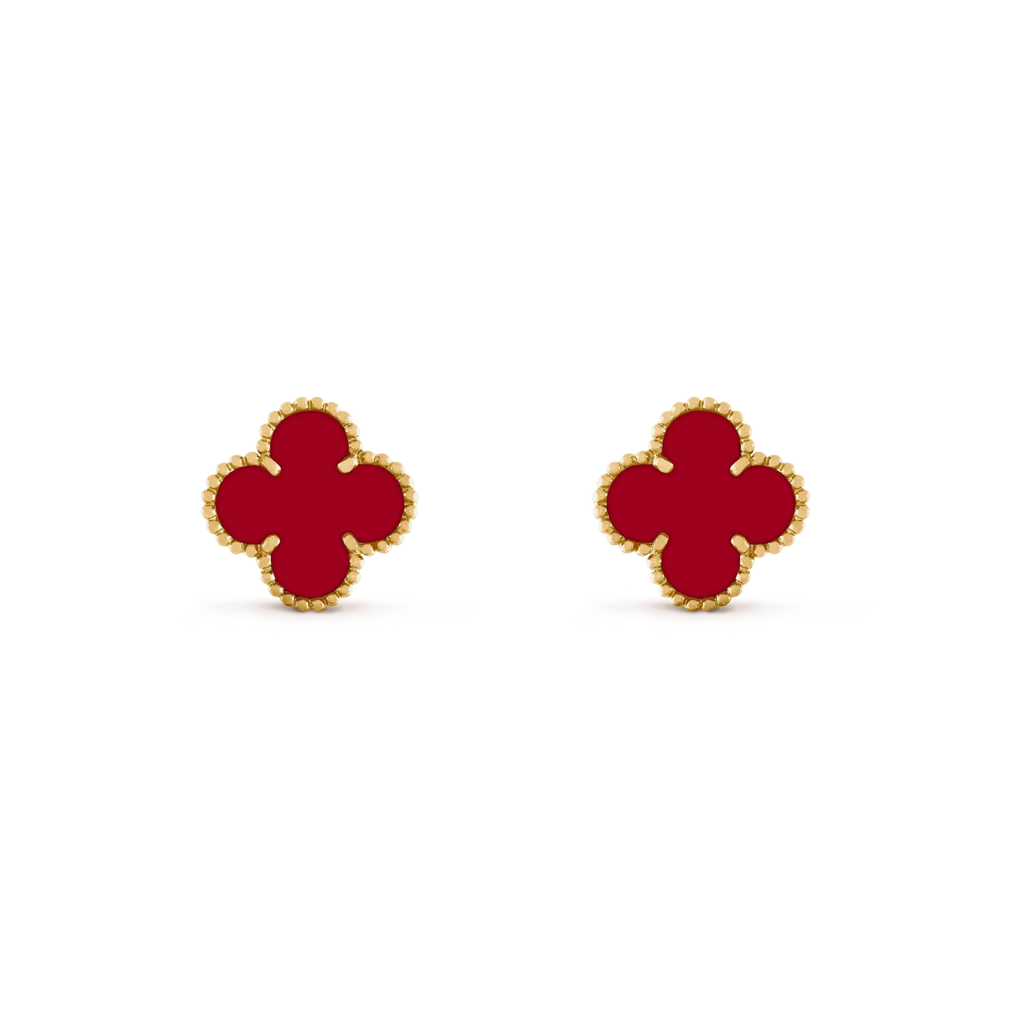 ¡®Aura Jewels¡¯CLOVER MEDIUM 1 MOTIFS CARNELIAN  EARRINGS