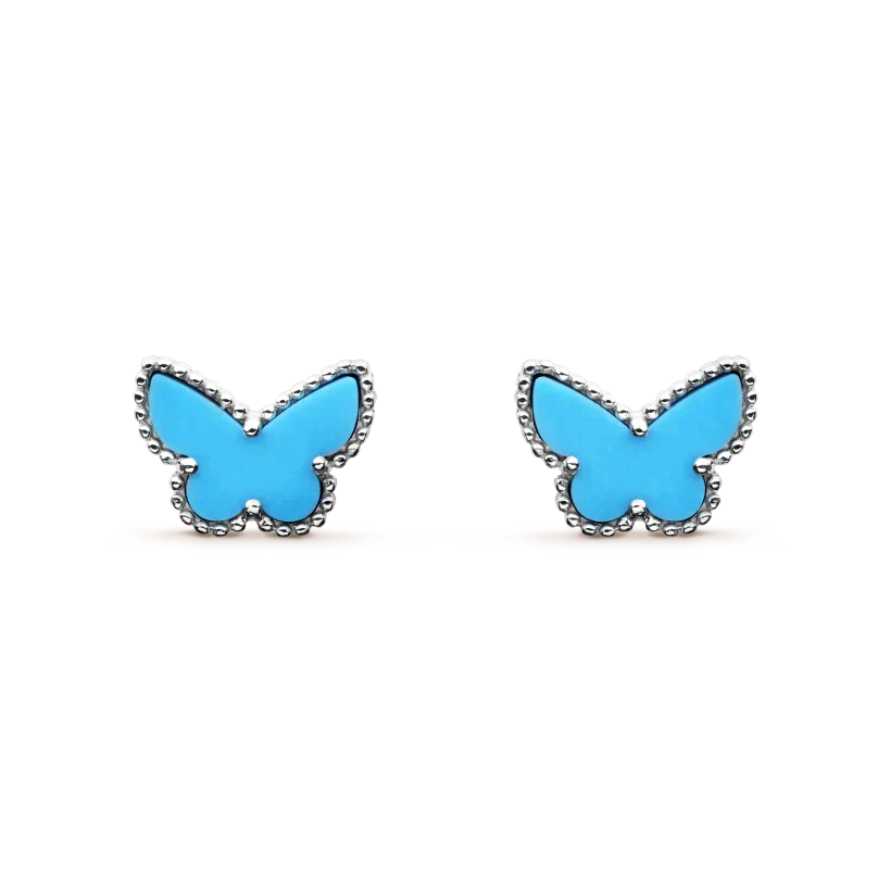 ¡®Aura Jewels¡¯BUTTERFLY TURQUOISE EARRINGS SILVER