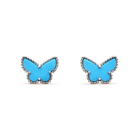 ¡®Aura Jewels¡¯BUTTERFLY TURQUOISE EARRINGS SILVER