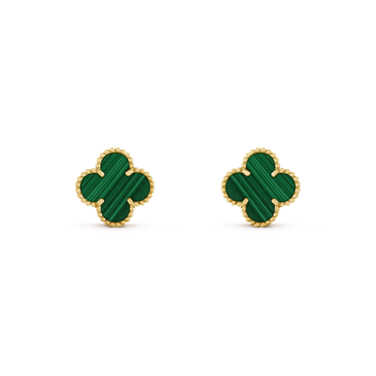 ¡®Aura Jewels¡¯CLOVER MEDIUM 1 MOTIFS MALACHITE  EARRINGS