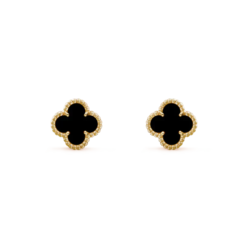 ¡®Aura Jewels¡¯CLOVER MINI 9.5MM BLACK MOP EARRINGS