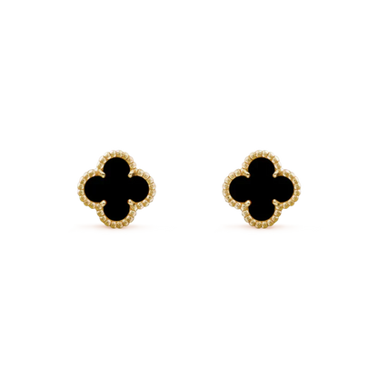 ¡®Aura Jewels¡¯CLOVER MINI 9.5MM BLACK MOP EARRINGS