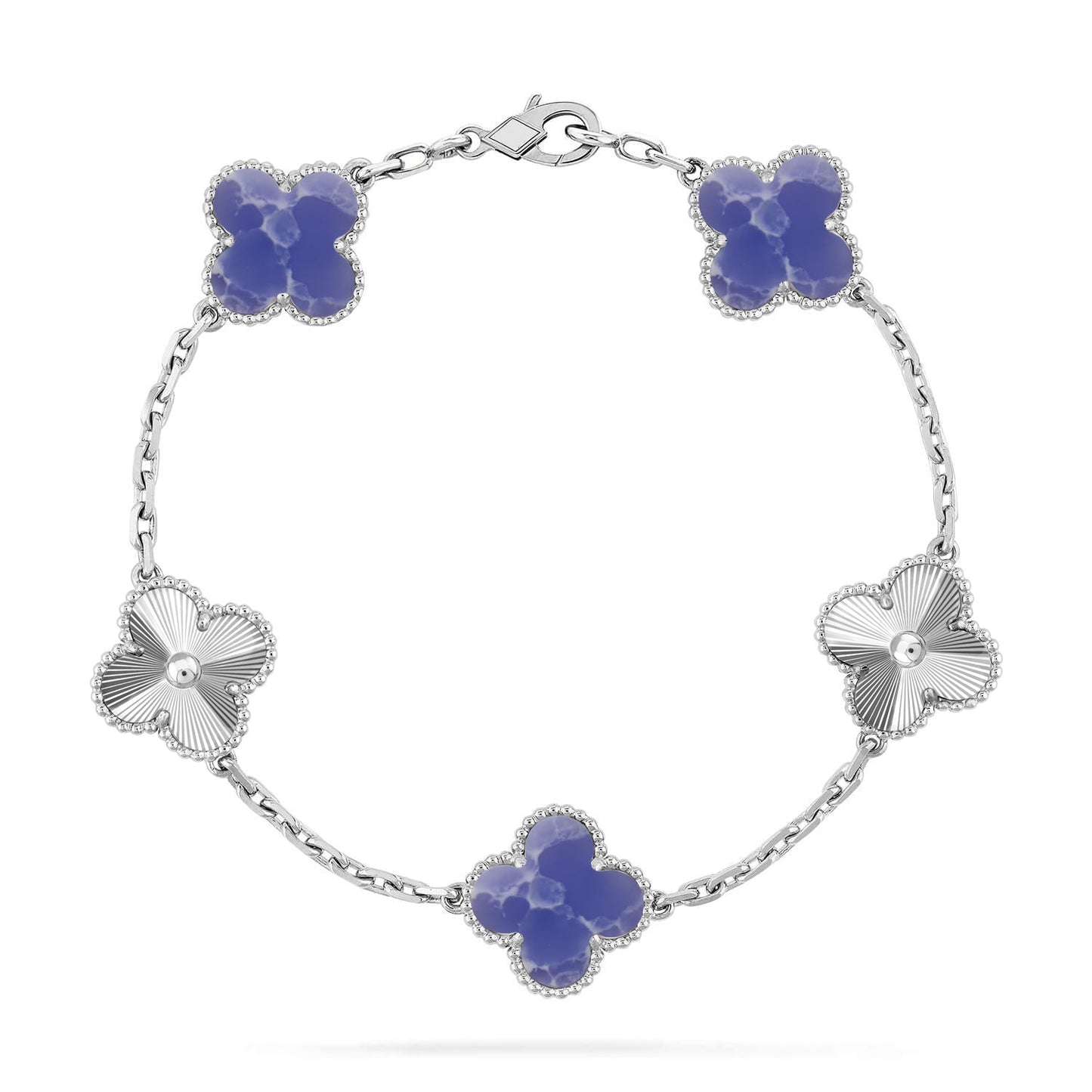 [Aura Jewels]New CLOVER 5 MOTIF BLUE VEINS BRACELET COLLECTION