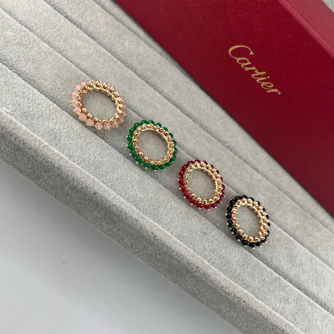 ¡®Aura Jewels¡ ROSE GOLD AGATE RIVET RING ASIA LIMITED EDITION
