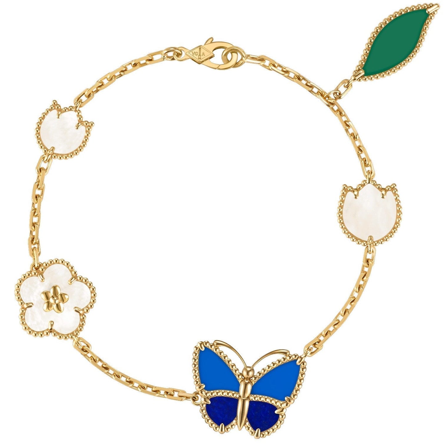 [Aura Jewels]LUCKY SPRING BUTTERFLY 5 MOTIF BRACELET