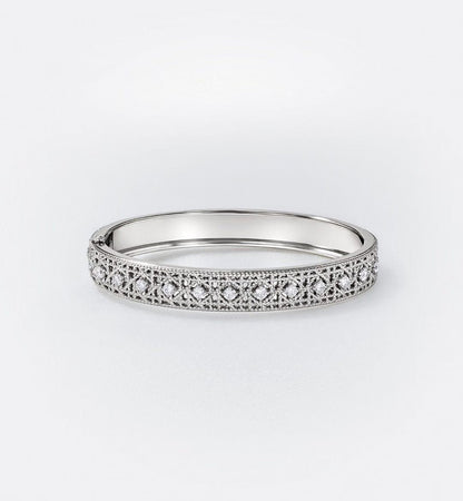 [Aura Jewels] 2026 WOVEN-PATTERN BRACELET SET WITH FULL DIAMOND INLAY THREE-COLORS