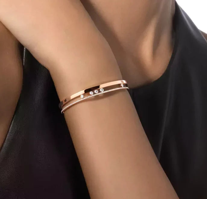 [Aura Jewels]M Roman Diamond Bracelet