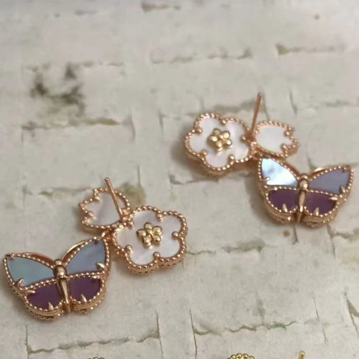 [Aura Jewels]26 NEW CLOVER LUCKY LIGHT PURPLE SET