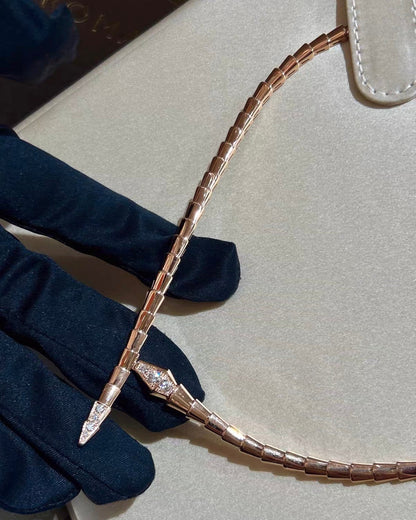 [Aura Jewels] SERPENTI VIPER SERIES ROSE GOLD SNAKE NECKLACE