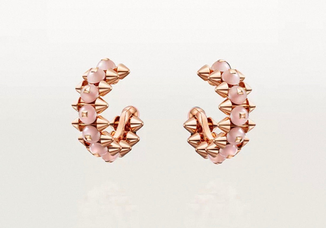 [Aura Jewels]CLASH COLLECTION AGATE CHALCEDONY STUD EARRINGS