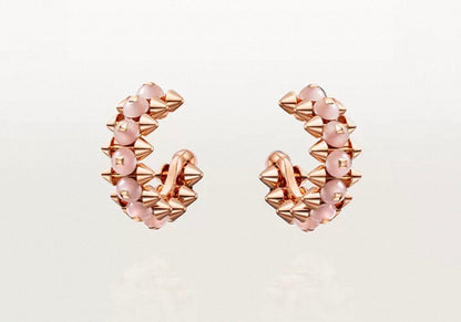 [Aura Jewels]CLASH COLLECTION AGATE CHALCEDONY STUD EARRINGS